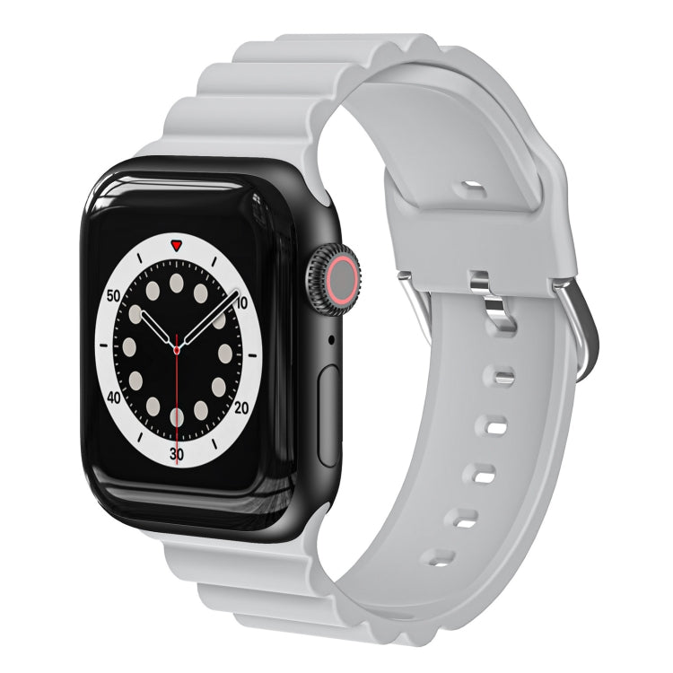Business B Style Silicone Watch Strap, For Apple Watch Series 7 45mm / 6 & SE & 5 & 4 44mm / 3 & 2 & 1 42mm, For Apple Watch Ultra 49mm / Series 8&7 45mm / SE 2&6&SE&5&4 44mm / 3&2&1 42mm