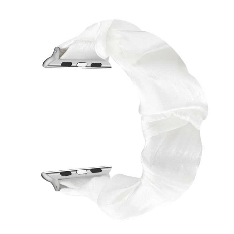 Shell Pattern Hair Ring Cloth Watch Strap, For Apple Watch Ultra 49mm / Series 8&7 45mm / SE 2&6&SE&5&4 44mm / 3&2&1 42mm, For Apple Watch Series 8&7 41mm / SE 2&6&SE&5&4 40mm / 3&2&1 38mm                                                                ...