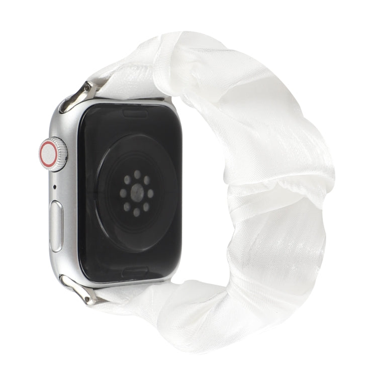 Shell Pattern Hair Ring Cloth Watch Strap, For Apple Watch Ultra 49mm / Series 8&7 45mm / SE 2&6&SE&5&4 44mm / 3&2&1 42mm, For Apple Watch Series 8&7 41mm / SE 2&6&SE&5&4 40mm / 3&2&1 38mm                                                                ...