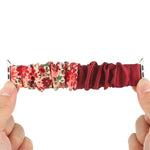 Butterfly Pattern Hair Ring Cloth Watch Strap, For Apple Watch Ultra 49mm / Series 8&7 45mm / SE 2&6&SE&5&4 44mm / 3&2&1 42mm, For Apple Watch Series 8&7 41mm / SE 2&6&SE&5&4 40mm / 3&2&1 38mm                                                            ...