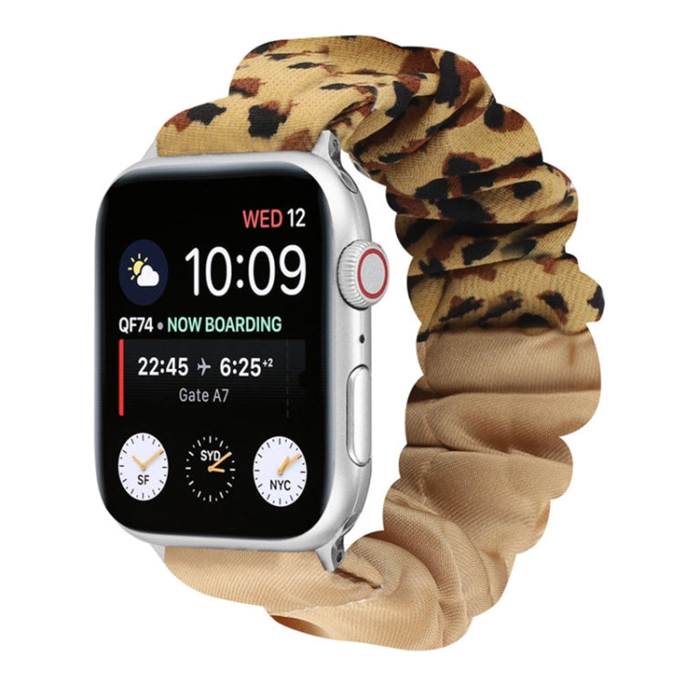 Butterfly Pattern Hair Ring Cloth Watch Strap, For Apple Watch Ultra 49mm / Series 8&7 45mm / SE 2&6&SE&5&4 44mm / 3&2&1 42mm, For Apple Watch Series 8&7 41mm / SE 2&6&SE&5&4 40mm / 3&2&1 38mm                                                            ...