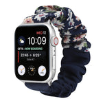 Butterfly Pattern Hair Ring Cloth Watch Strap, For Apple Watch Ultra 49mm / Series 8&7 45mm / SE 2&6&SE&5&4 44mm / 3&2&1 42mm, For Apple Watch Series 8&7 41mm / SE 2&6&SE&5&4 40mm / 3&2&1 38mm                                                            ...