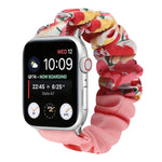 Butterfly Pattern Hair Ring Cloth Watch Strap, For Apple Watch Ultra 49mm / Series 8&7 45mm / SE 2&6&SE&5&4 44mm / 3&2&1 42mm, For Apple Watch Series 8&7 41mm / SE 2&6&SE&5&4 40mm / 3&2&1 38mm                                                            ...
