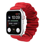 Butterfly Pattern Hair Ring Cloth Watch Strap, For Apple Watch Ultra 49mm / Series 8&7 45mm / SE 2&6&SE&5&4 44mm / 3&2&1 42mm, For Apple Watch Series 8&7 41mm / SE 2&6&SE&5&4 40mm / 3&2&1 38mm                                                            ...