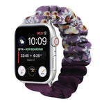 Butterfly Pattern Hair Ring Cloth Watch Strap, For Apple Watch Ultra 49mm / Series 8&7 45mm / SE 2&6&SE&5&4 44mm / 3&2&1 42mm, For Apple Watch Series 8&7 41mm / SE 2&6&SE&5&4 40mm / 3&2&1 38mm                                                            ...
