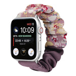 Butterfly Pattern Hair Ring Cloth Watch Strap, For Apple Watch Ultra 49mm / Series 8&7 45mm / SE 2&6&SE&5&4 44mm / 3&2&1 42mm, For Apple Watch Series 8&7 41mm / SE 2&6&SE&5&4 40mm / 3&2&1 38mm                                                            ...
