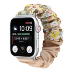 Butterfly Pattern Hair Ring Cloth Watch Strap, For Apple Watch Ultra 49mm / Series 8&7 45mm / SE 2&6&SE&5&4 44mm / 3&2&1 42mm, For Apple Watch Series 8&7 41mm / SE 2&6&SE&5&4 40mm / 3&2&1 38mm                                                            ...