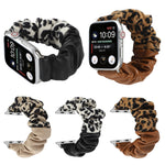 Leather Leopard Pattern Stitching Watch Strap, For Series 7 45mm / 6 & SE & 5 & 4 44mm / 3 & 2 & 1 42mm, For Series 7 41mm / 6 & SE & 5 & 4 40mm / 3 & 2 & 1 38mm