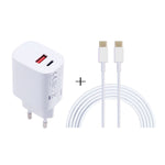 20W USB-C / Type-C + USB Ports Charger with 100W Type-C to Type-C Fast Charging Cable, 1m Type-C to Type-C, UK Plug, 1m Type-C to Type-C, US Plug, 1m Type-C to Type-C, EU Plug, 2m Type-C to Type-C, UK Plug, 2m Type-C to Type-C, US Plug