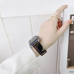 Three Lines Canvas Replacement Strap Watchband, For Apple Watch Series 7  41mm / & 6 & SE & 5 & 4 40mm, For Apple Watch Series  7  45mm / & 6 & SE & 5 & 4 44mm