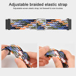 Adjustable Nylon Braided Elasticity Replacement Strap Watchband, For Samsung Galaxy Watch 42mm, For Samsung Galaxy Watch 46mm, For Samsung Galaxy Watch 3 41mm