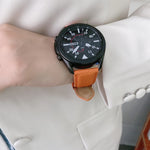 Sewing Litchi Texture Leather Replacement Strap Watchband, For Samsung Galaxy Watch Active2 44mm, For Samsung Galaxy Watch Active