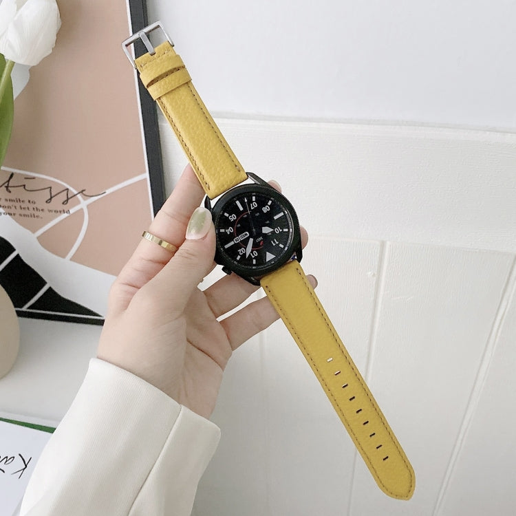Sewing Litchi Texture Leather Replacement Strap Watchband, For Samsung Galaxy Watch Active2 44mm, For Samsung Galaxy Watch Active