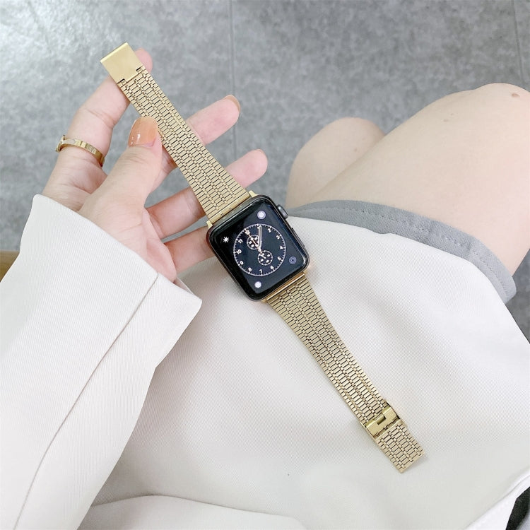 Color Matching Seven Beads Steel Replacement Strap Watchband, For Apple Watch Series 7  41mm / & 6 & SE & 5 & 4 40mm, For Apple Watch Series  7  45mm / & 6 & SE & 5 & 4 44mm