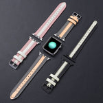 Cowhide Leather Luminous Replacement Strap Watchband, For Apple Watch Series 7  41mm / & 6 & SE & 5 & 4 40mm, For Apple Watch Series  7  45mm / & 6 & SE & 5 & 4 44mm