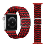 Buckle Braided Elastic Strap Watch Band For Apple Watch Series 9&8&7 41mm / SE 3&SE 2&6&SE&5&4 40mm / 3&2&1 38mm(Rainbow Color), For Apple Watch Series 7 45mm / 6 & SE & 5 & 4 44mm / 3 & 2 & 1 42mm