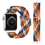 سوار ساعة بحلقة مطاطية مضفر، لسلسلة Apple Watch 9 و8 و7 مقاس 41 مم / SE 3 وSE 2 و6 وSE و5 و4 مقاس 40 مم / 3 و2 و1 مقاس 38 مم (لون قوس قزح)، لسلسلة Apple Watch 8 و7 مقاس 41 مم / SE 2 و6 وSE و5 و4 مقاس 40 مم / 3 و2 و1 مقاس 38 مم