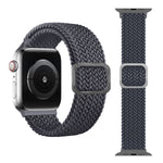 Buckle Braided Elastic Strap Watch Band For Apple Watch Series 9&8&7 41mm / SE 3&SE 2&6&SE&5&4 40mm / 3&2&1 38mm(Rainbow Color), For Apple Watch Series 8&7 41mm / SE 2&6&SE&5&4 40mm / 3&2&1 38mm                                                          ...