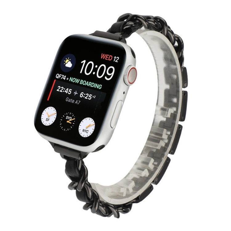 Small Waist Seven Beads Stainless Steel Strap Watchband For Apple Watch Series 6 & SE &, For Apple Watch Ultra 49mm / Series 8&7 45mm / SE 2&6&SE&5&4 44mm / 3&2&1 42mm, For Apple Watch Series 8&7 41mm / SE 2&6&SE&5&4 40mm / 3&2&1 38mm                  ...