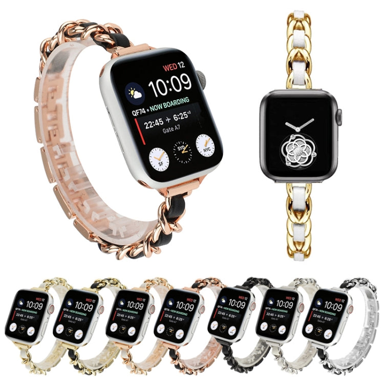 Small Waist Seven Beads Stainless Steel Strap Watchband For Apple Watch Series 6 & SE &, For Apple Watch Ultra 49mm / Series 8&7 45mm / SE 2&6&SE&5&4 44mm / 3&2&1 42mm, For Apple Watch Series 8&7 41mm / SE 2&6&SE&5&4 40mm / 3&2&1 38mm                  ...