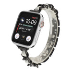 Small Waist Seven Beads Stainless Steel Strap Watchband For Apple Watch Series 6 & SE &, For Apple Watch Ultra 49mm / Series 8&7 45mm / SE 2&6&SE&5&4 44mm / 3&2&1 42mm, For Apple Watch Series 8&7 41mm / SE 2&6&SE&5&4 40mm / 3&2&1 38mm                  ...