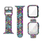 Silicone Printing Integrated Replacement Watch Case Watchband, For Apple Watch Series 3 & 2 & 1 38mm