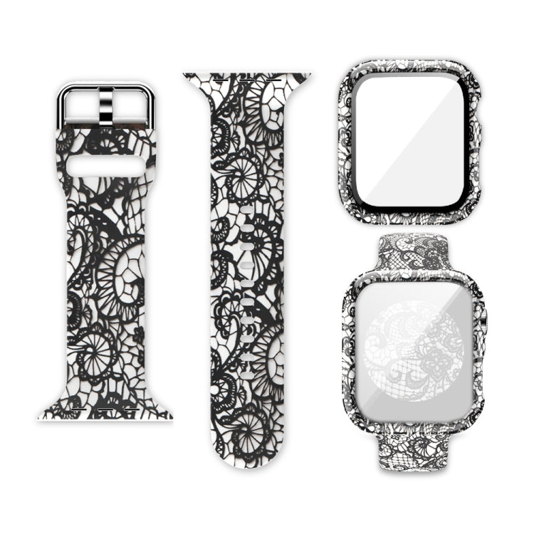 Silicone Printing Integrated Replacement Watch Case Watchband, For Apple Watch Series 3 & 2 & 1 38mm