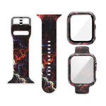 Silicone Printing Integrated Replacement Watch Case Watchband, For Apple Watch Series 3 & 2 & 1 38mm