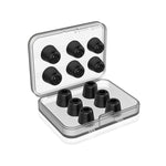 6 Pairs New Bee NB-M1 Slow Rebound Memory Foam Ear Caps with Storage Box, Suitable for 5mm-7mm Earphone Plugs, Memory Foam Black