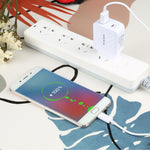 شاحن سفر سريع LZ-822A+C بقوة 20 واط بمنفذ USB-C / Type-C + USB QC 3.0، قابس الولايات المتحدة، قابس الاتحاد الأوروبي