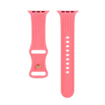 Woven Pattern Figure 8 Buckle Silicone Strap Watchband For Apple Watch Series, 7 45mm / 6 & SE & 5 & 4 44mm / 3 & 2 & 1 42mm, 7 41mm / 6 & SE & 5 & 4 40mm / 3 & 2 & 1 38mm