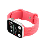 Woven Pattern Figure 8 Buckle Silicone Strap Watchband For Apple Watch Series, 7 45mm / 6 & SE & 5 & 4 44mm / 3 & 2 & 1 42mm, 7 41mm / 6 & SE & 5 & 4 40mm / 3 & 2 & 1 38mm