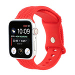 Woven Pattern Figure 8 Buckle Silicone Strap Watchband For Apple Watch Series, 7 45mm / 6 & SE & 5 & 4 44mm / 3 & 2 & 1 42mm, 7 41mm / 6 & SE & 5 & 4 40mm / 3 & 2 & 1 38mm