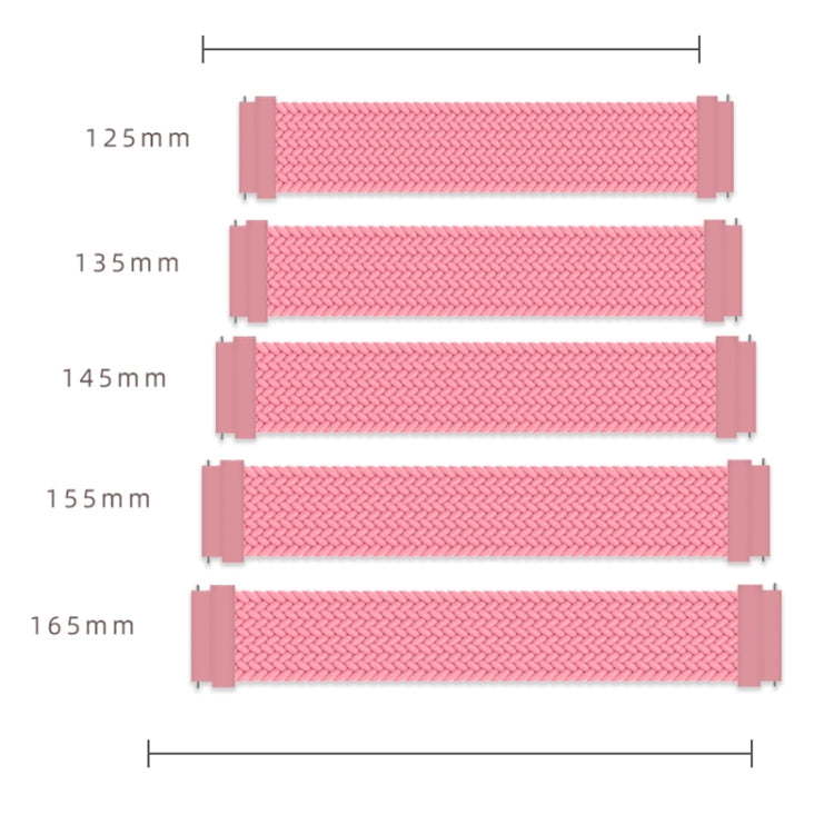 For Samsung Galaxy Watch 42mm Adjustable Nylon Braided Elasticity Replacement Strap Watchband, 125mm, 135mm, 145mm, 155mm