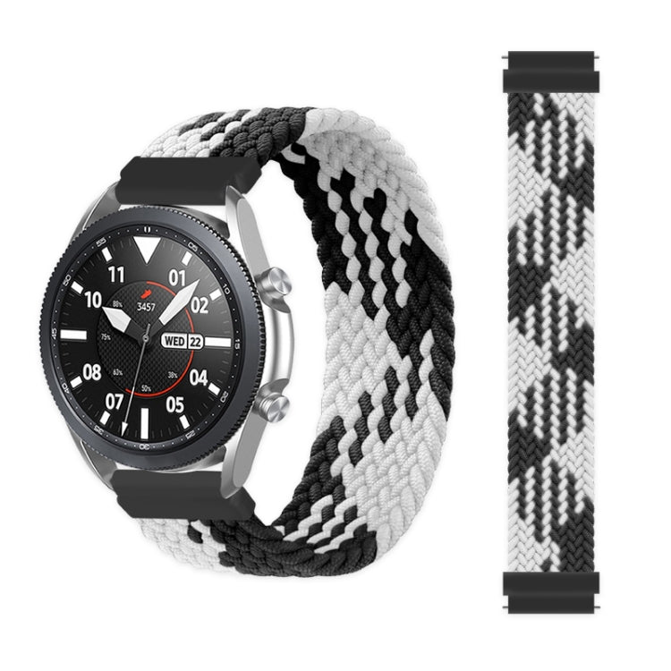 For Samsung Galaxy Watch 46mm Adjustable Nylon Braided Elasticity Replacement Strap Watchband, 165mm