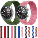 For Samsung Galaxy Watch 46mm Adjustable Nylon Braided Elasticity Replacement Strap Watchband, 165mm