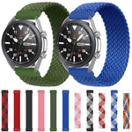 For Samsung Galaxy Watch 3 45mm Adjustable Nylon Braided Elasticity Replacement Strap Watchband, 165mm