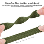 Verstellbares, elastisches Nylon-Ersatzarmband für Samsung Galaxy Watch Active / Active2 40 mm / Active2 44 mm, 165 mm