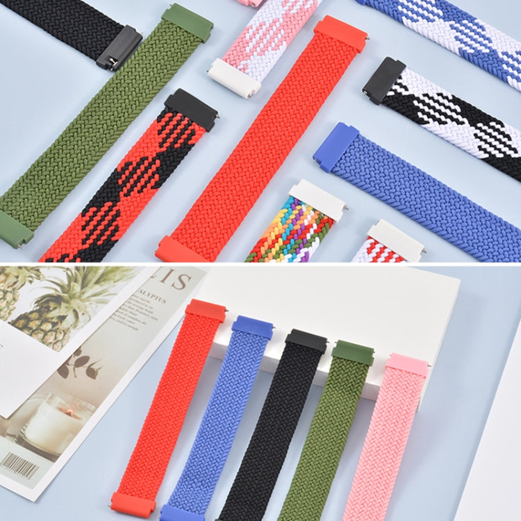 Verstellbares, elastisches Nylon-Ersatzarmband für Samsung Galaxy Watch Active / Active2 40 mm / Active2 44 mm, 165 mm