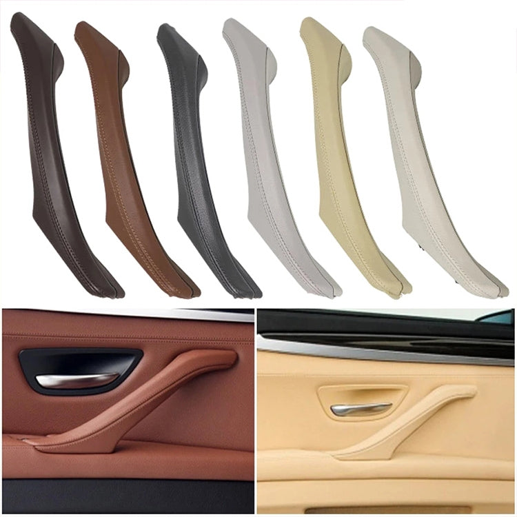 Car Leather Left Side Inner Door Handle Assembly 51417225854 for BMW 5 Series F10 / F18 2011-2017, Left Side (Black), Left Side (Beige), Left Side (Creamy-white), Left Side (Grey), Left Side (Wine Red), Left Side (Mocha)