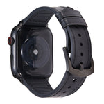 Crazy Horse Texture Leather Replacement Watchbands For Apple Watch Series, 7 45mm / 6 & SE & 5 & 4 44mm / 3 & 2 & 1 42mm, 7 41mm / 6 & SE & 5 & 4 40mm / 3 & 2 & 1 38mm