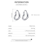 S925 Sterling Silver Heart-shaped Hollow Ear Stud Women Earrings, Heart-shaped Hollow(Silver), Heart-shaped Hollow(Gold)