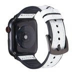 Ostrich Texture Leather Replacement Watchbands For Apple Watch Series, 7 45mm / 6 & SE & 5 & 4 44mm / 3 & 2 & 1 42mm, 7 41mm / 6 & SE & 5 & 4 40mm / 3 & 2 & 1 38mm