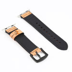Ostrich Texture Leather Replacement Watchbands For Apple Watch Series, 7 45mm / 6 & SE & 5 & 4 44mm / 3 & 2 & 1 42mm, 7 41mm / 6 & SE & 5 & 4 40mm / 3 & 2 & 1 38mm