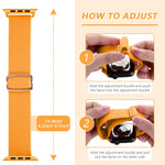 8-shaped Buckle Nylon Replacement Strap Watchband, For Apple Watch Series 9&8&7 41mm / SE 3&SE 2&6&SE&5&4 40mm / 3&2&1 38mm, For Apple Watch Series  7  45mm / & 6 & SE & 5 & 4 44mm