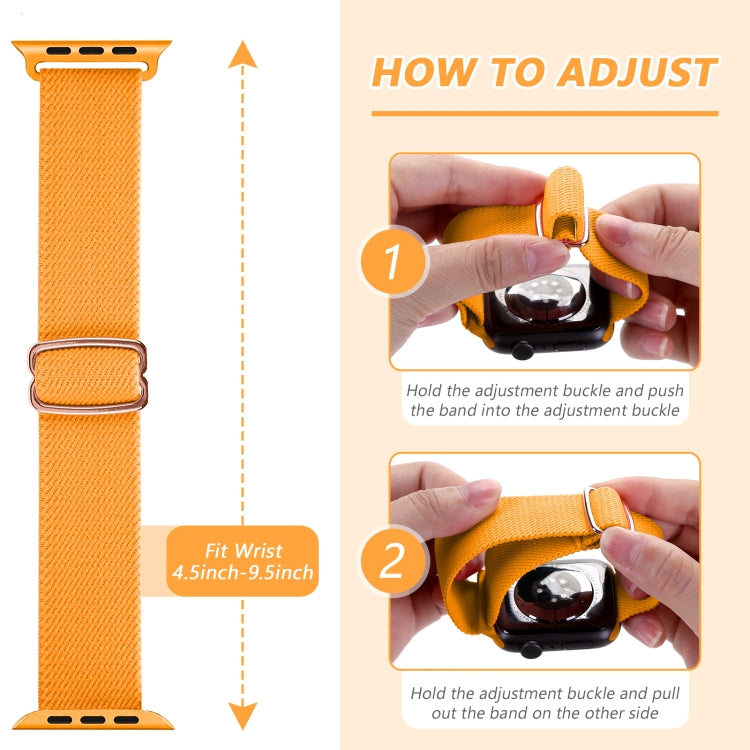 8-shaped Buckle Nylon Replacement Strap Watchband, For Apple Watch Series 9&8&7 41mm / SE 3&SE 2&6&SE&5&4 40mm / 3&2&1 38mm, For Apple Watch Series  7  45mm / & 6 & SE & 5 & 4 44mm