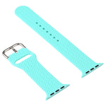Braided Silicone Replacement Watchbands with Buckle For Apple Watch Series, 7 45mm / 6 & SE & 5 & 4 44mm / 3 & 2 & 1 42mm, 7 41mm / 6 & SE & 5 & 4 40mm / 3 & 2 & 1 38mm