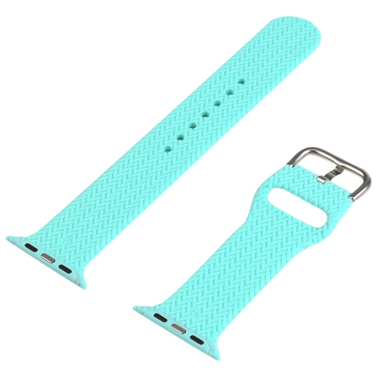Braided Silicone Replacement Watchbands with Buckle For Apple Watch Series, 7 45mm / 6 & SE & 5 & 4 44mm / 3 & 2 & 1 42mm, 7 41mm / 6 & SE & 5 & 4 40mm / 3 & 2 & 1 38mm