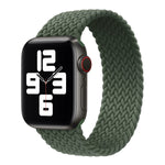 Metal Head Braided Nylon Solid Color Replacement Strap Watchband For Apple Watch Series 6 & SE & 5 & 4 44mm / 3 & 2 & 1 42mm, XS 135mm, S 145mm, M 155mm