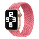 Metal Head Braided Nylon Solid Color Replacement Strap Watchband For Apple Watch Series 6 & SE & 5 & 4 44mm / 3 & 2 & 1 42mm, L 165mm